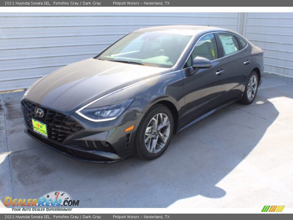 2021 Hyundai Sonata SEL Portofino Gray / Dark Gray Photo #4