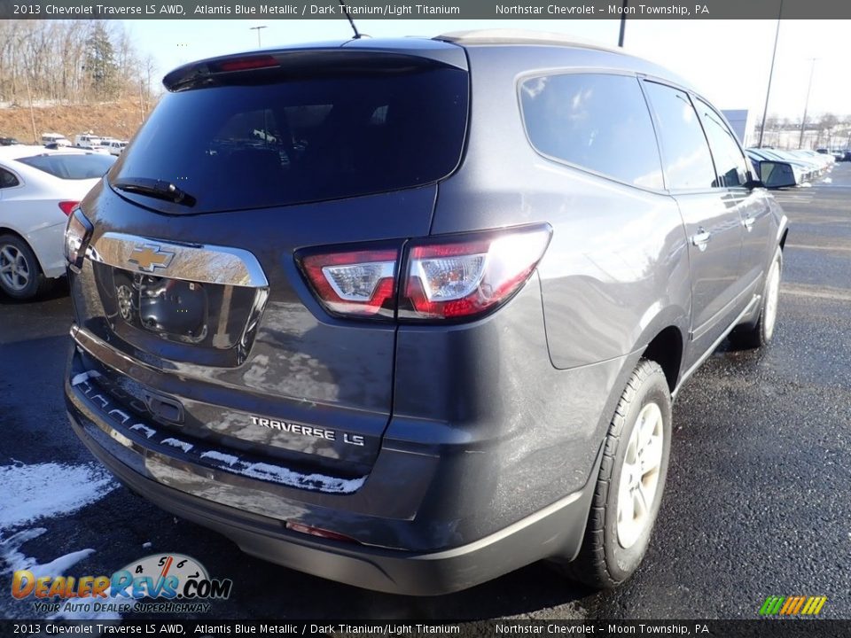 2013 Chevrolet Traverse LS AWD Atlantis Blue Metallic / Dark Titanium/Light Titanium Photo #4