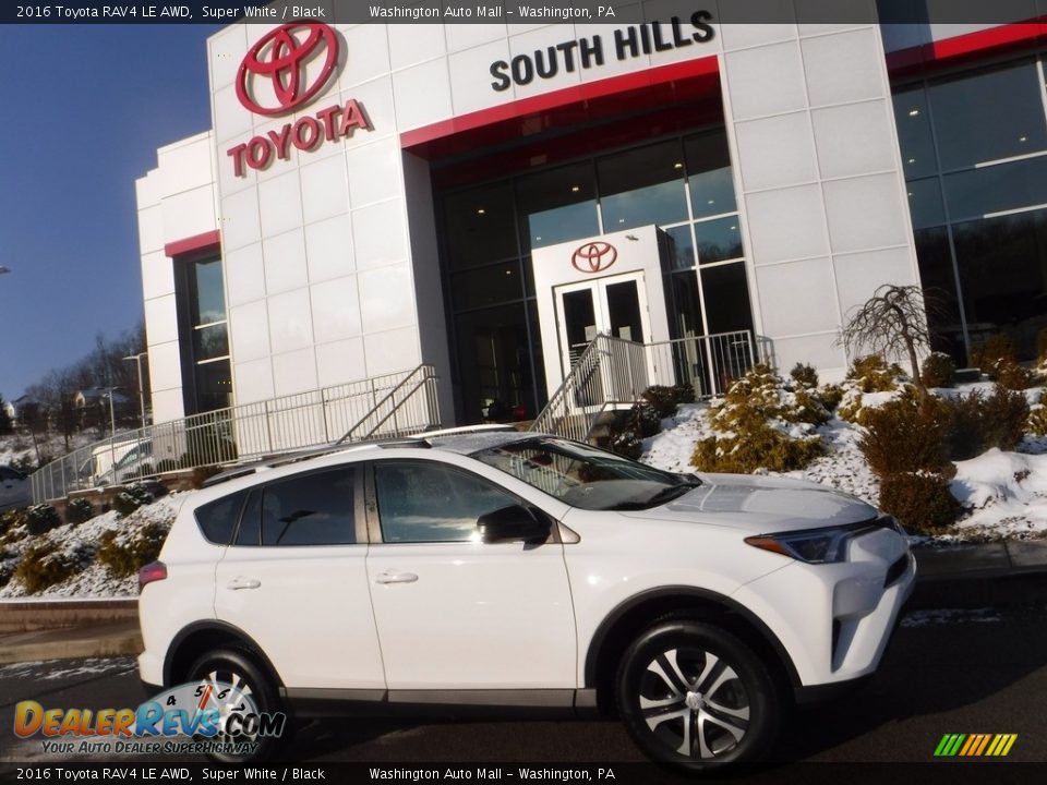 2016 Toyota RAV4 LE AWD Super White / Black Photo #2