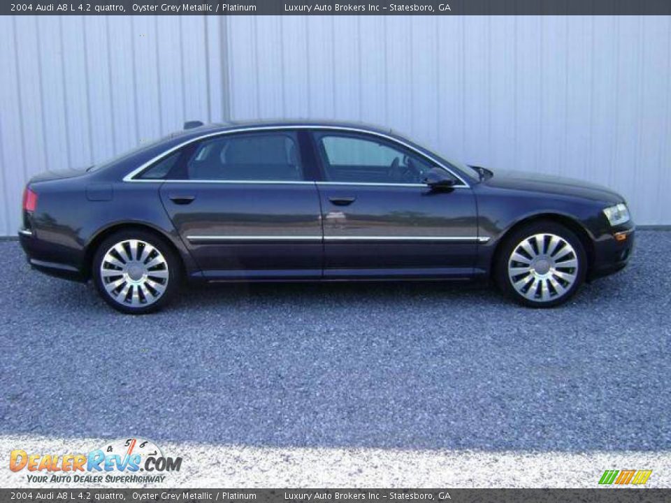 2004 Audi A8 L 4.2 quattro Oyster Grey Metallic / Platinum Photo #1