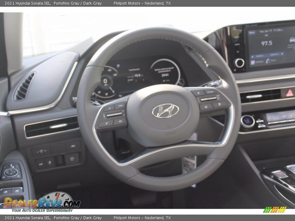 2021 Hyundai Sonata SEL Portofino Gray / Dark Gray Photo #22