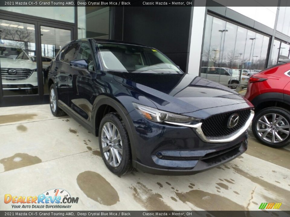 2021 Mazda CX-5 Grand Touring AWD Deep Crystal Blue Mica / Black Photo #1