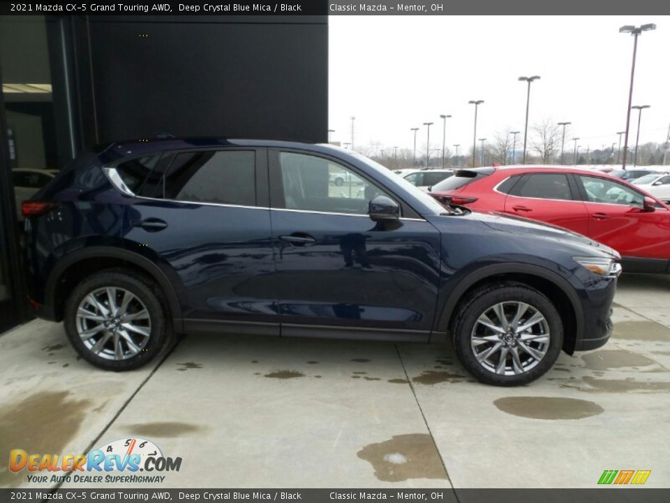 2021 Mazda CX-5 Grand Touring AWD Deep Crystal Blue Mica / Black Photo #3