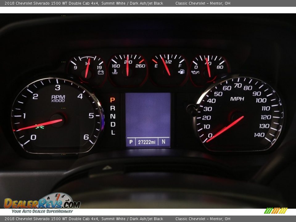 2018 Chevrolet Silverado 1500 WT Double Cab 4x4 Gauges Photo #8