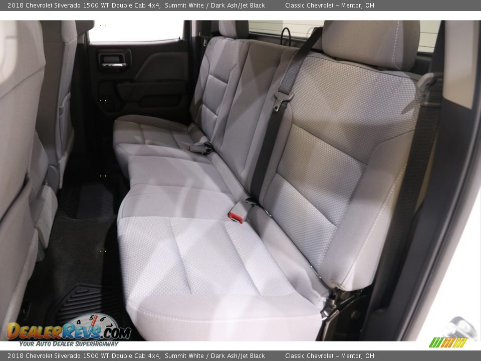 Rear Seat of 2018 Chevrolet Silverado 1500 WT Double Cab 4x4 Photo #16