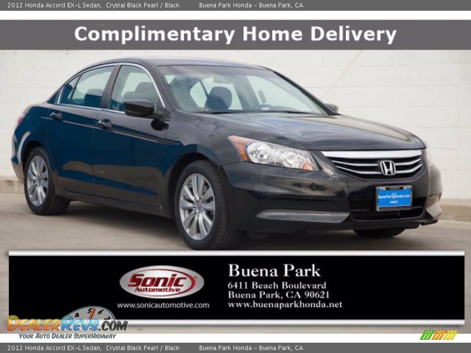 2012 Honda Accord EX-L Sedan Crystal Black Pearl / Black Photo #1