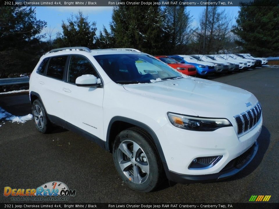 2021 Jeep Cherokee Limited 4x4 Bright White / Black Photo #3