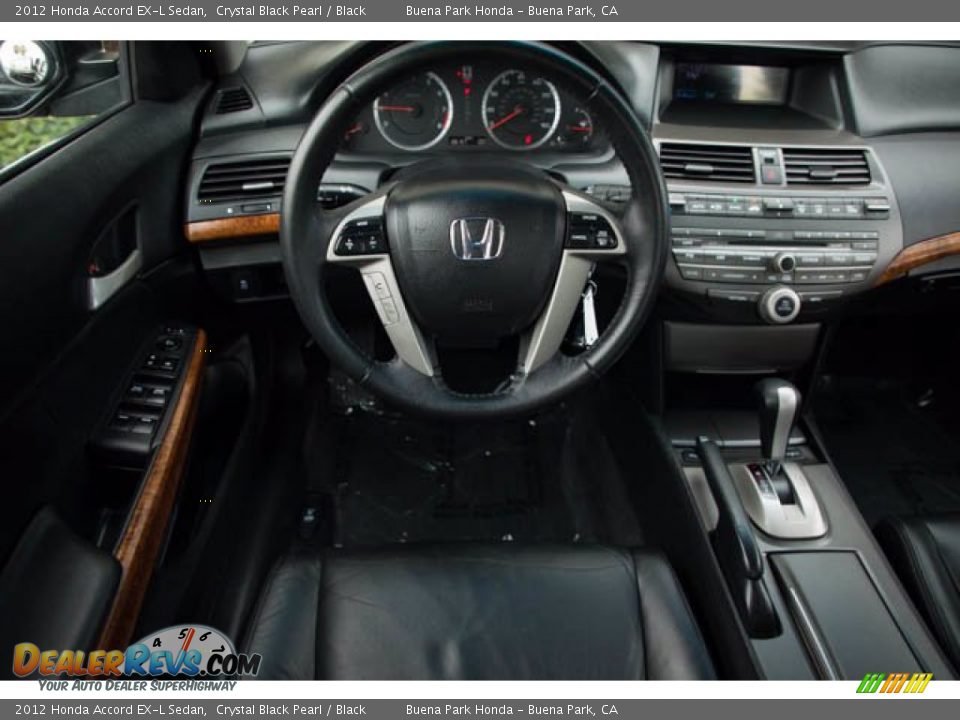 2012 Honda Accord EX-L Sedan Crystal Black Pearl / Black Photo #5