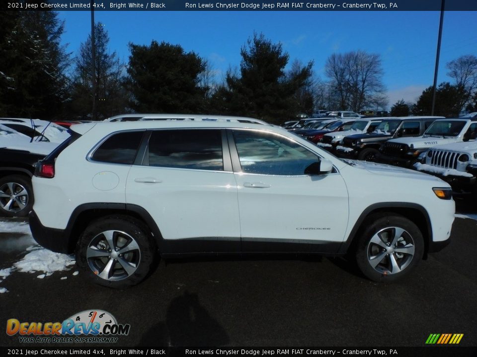 2021 Jeep Cherokee Limited 4x4 Bright White / Black Photo #4