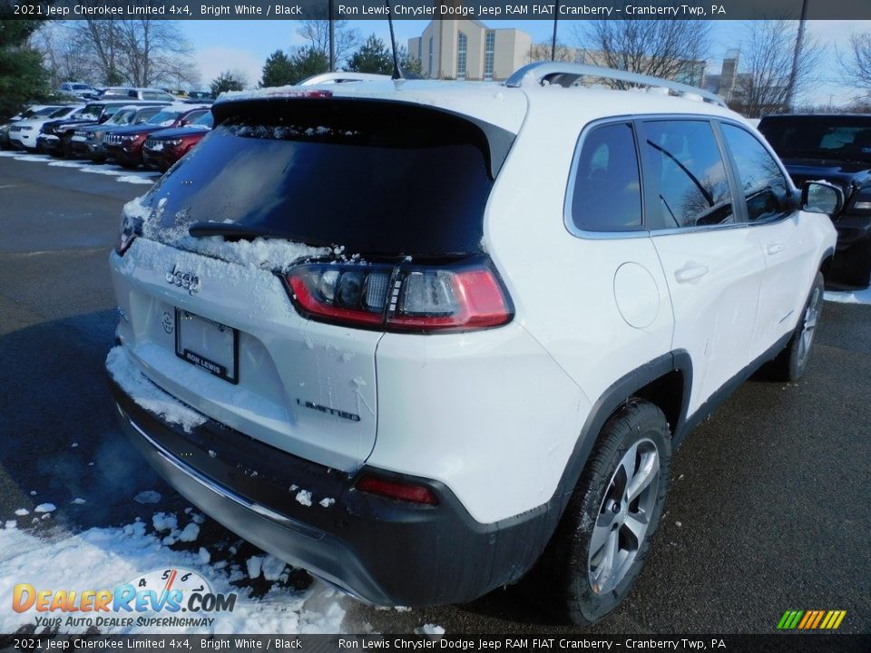 2021 Jeep Cherokee Limited 4x4 Bright White / Black Photo #5