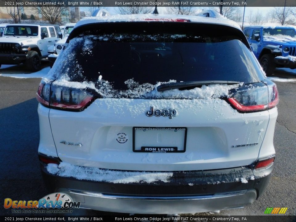 2021 Jeep Cherokee Limited 4x4 Bright White / Black Photo #6