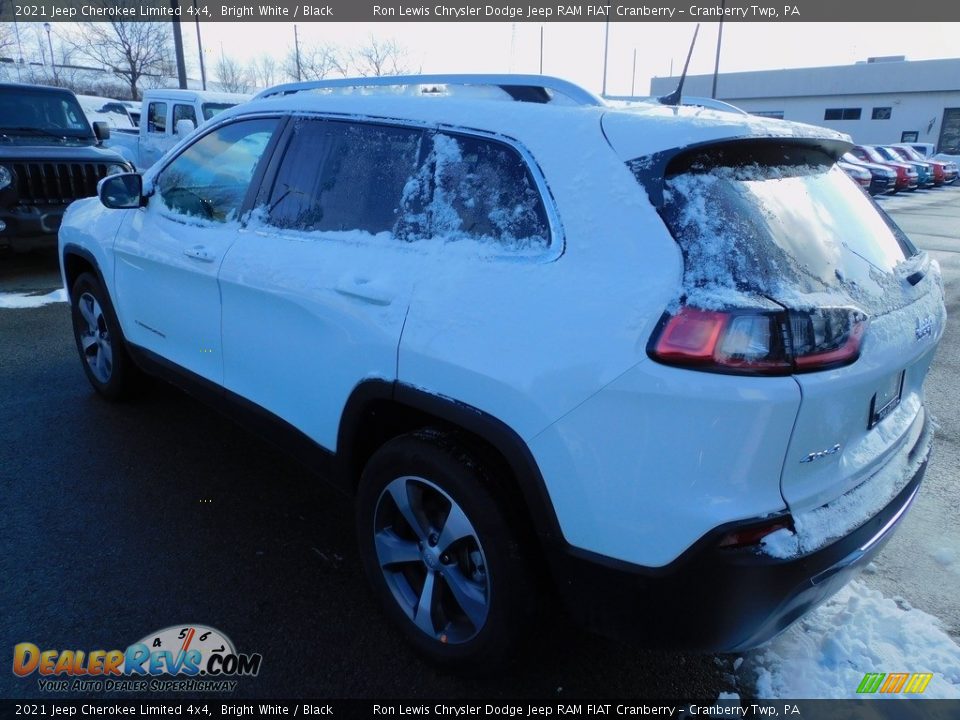 2021 Jeep Cherokee Limited 4x4 Bright White / Black Photo #8