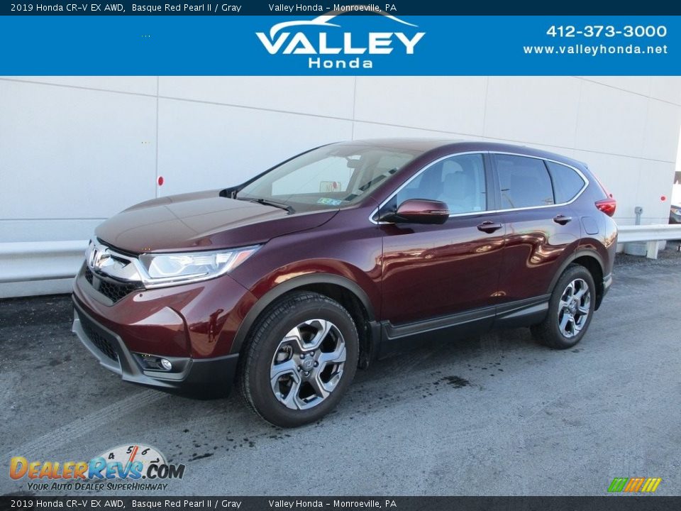 2019 Honda CR-V EX AWD Basque Red Pearl II / Gray Photo #1