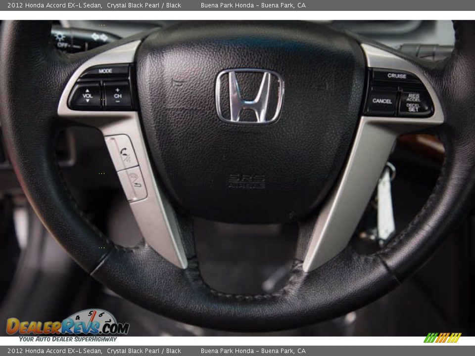 2012 Honda Accord EX-L Sedan Crystal Black Pearl / Black Photo #15