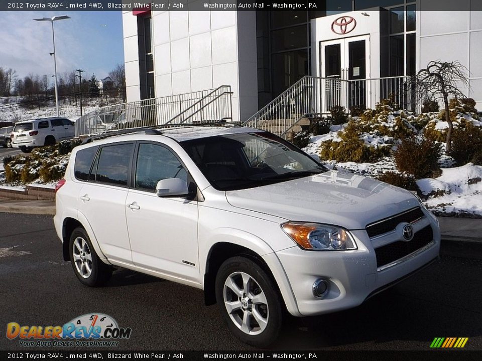 2012 Toyota RAV4 Limited 4WD Blizzard White Pearl / Ash Photo #1