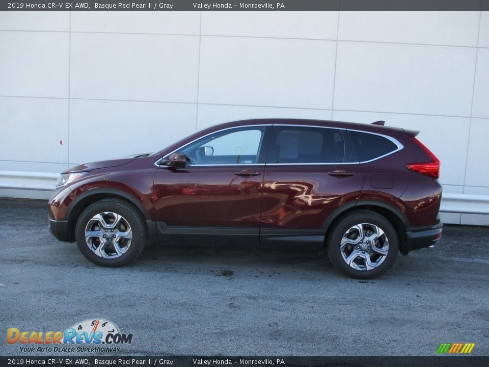 2019 Honda CR-V EX AWD Basque Red Pearl II / Gray Photo #2