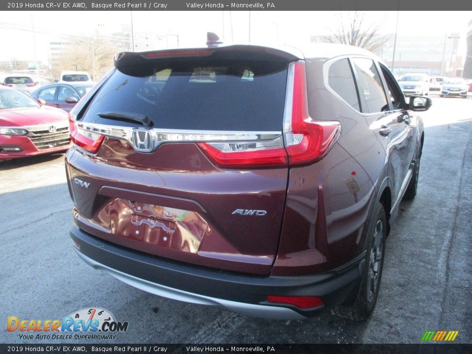 2019 Honda CR-V EX AWD Basque Red Pearl II / Gray Photo #5