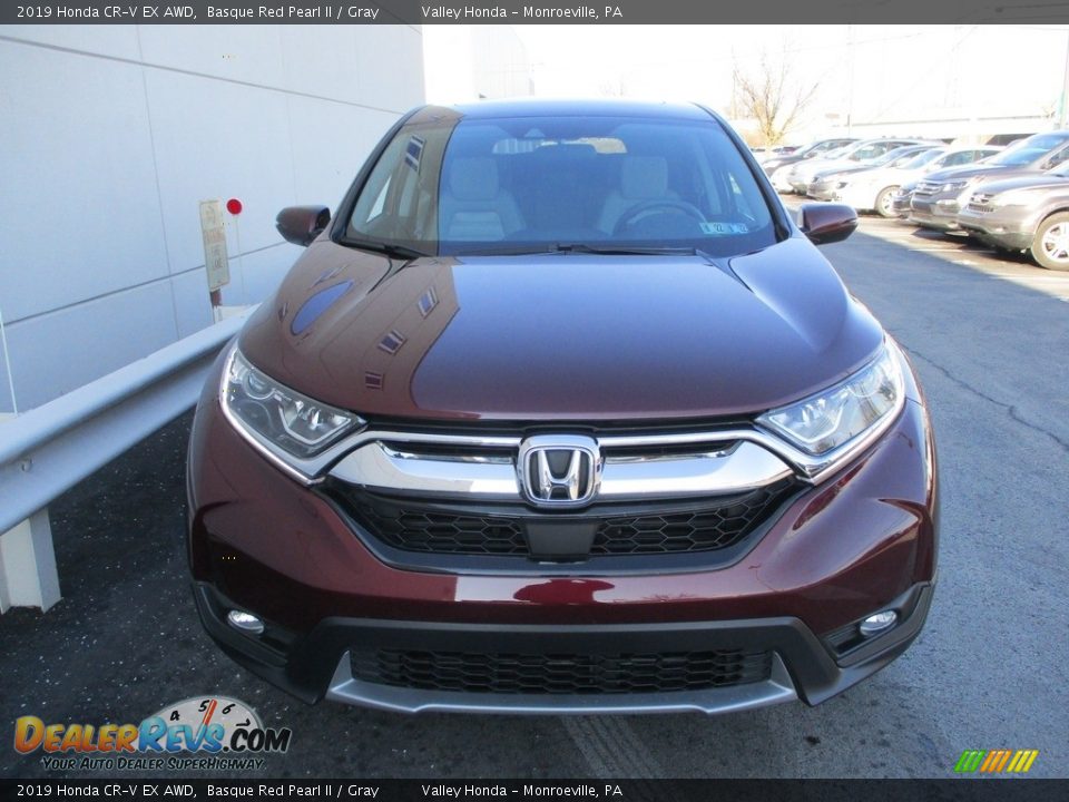 2019 Honda CR-V EX AWD Basque Red Pearl II / Gray Photo #8