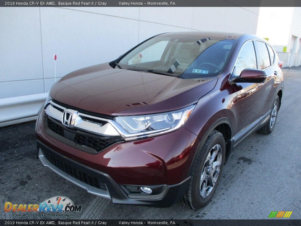 2019 Honda CR-V EX AWD Basque Red Pearl II / Gray Photo #9