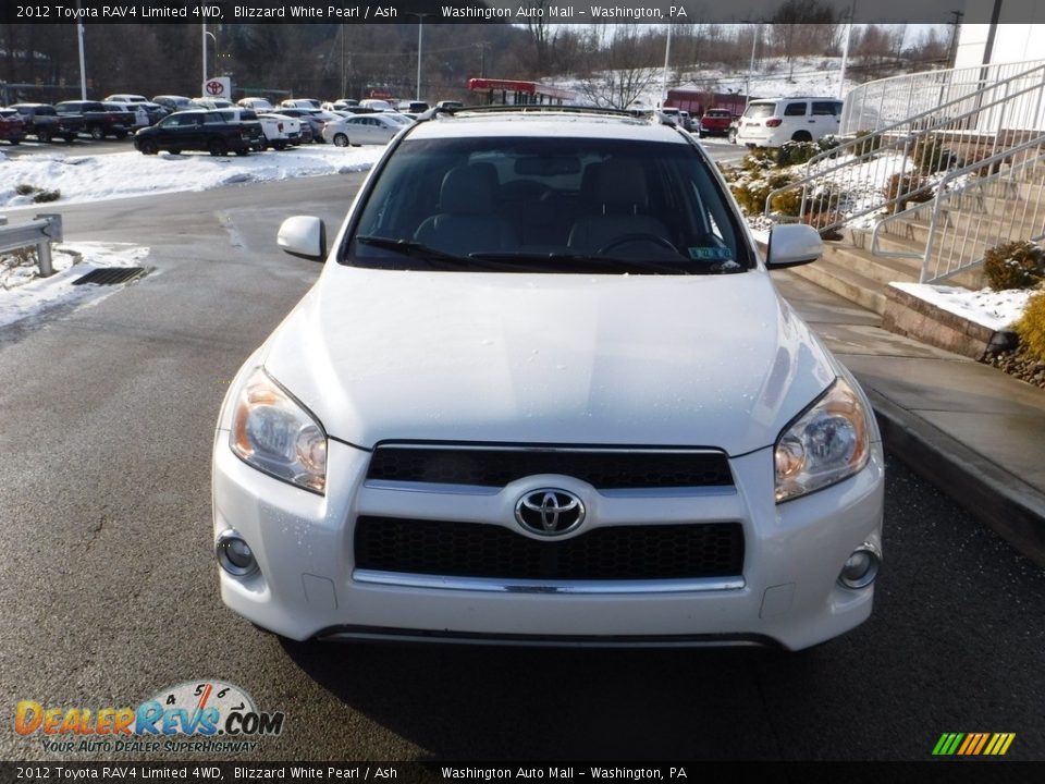 2012 Toyota RAV4 Limited 4WD Blizzard White Pearl / Ash Photo #10