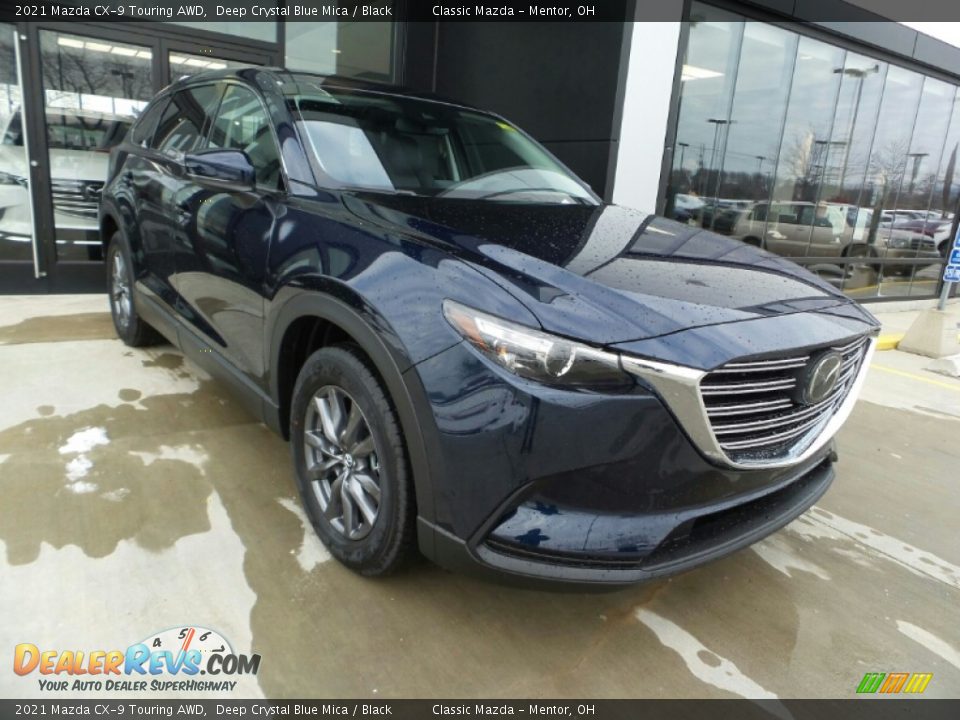 2021 Mazda CX-9 Touring AWD Deep Crystal Blue Mica / Black Photo #1