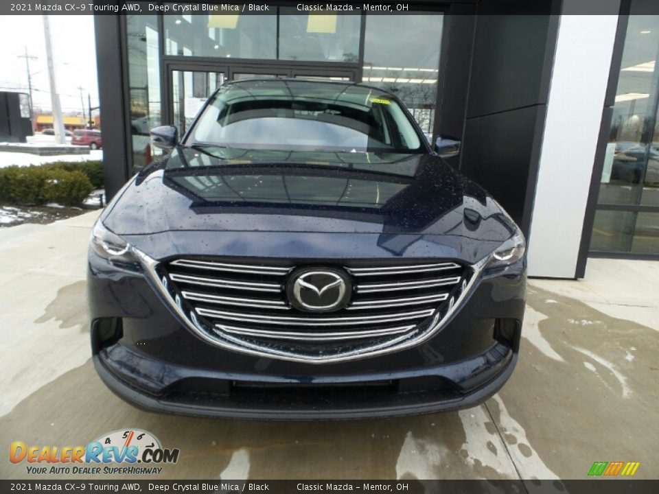 2021 Mazda CX-9 Touring AWD Deep Crystal Blue Mica / Black Photo #3