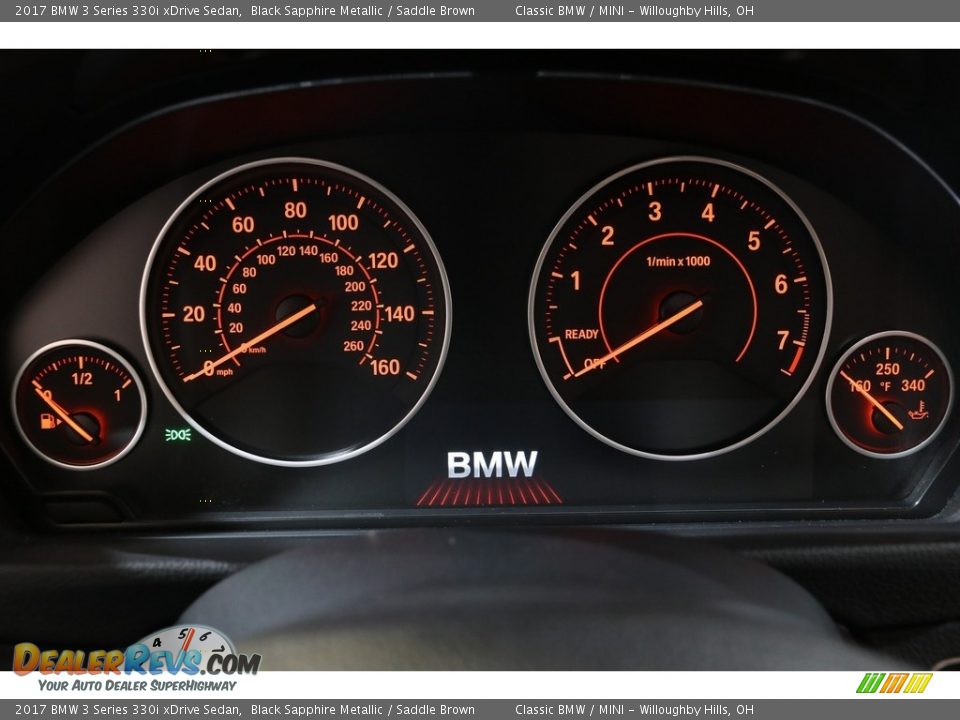 2017 BMW 3 Series 330i xDrive Sedan Black Sapphire Metallic / Saddle Brown Photo #8