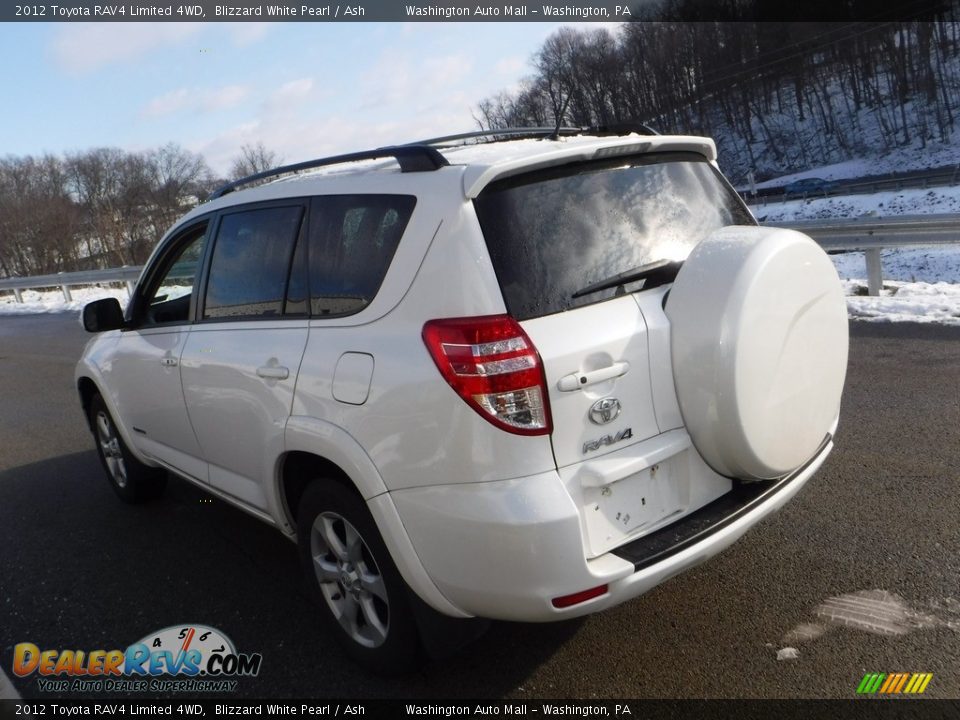 2012 Toyota RAV4 Limited 4WD Blizzard White Pearl / Ash Photo #13