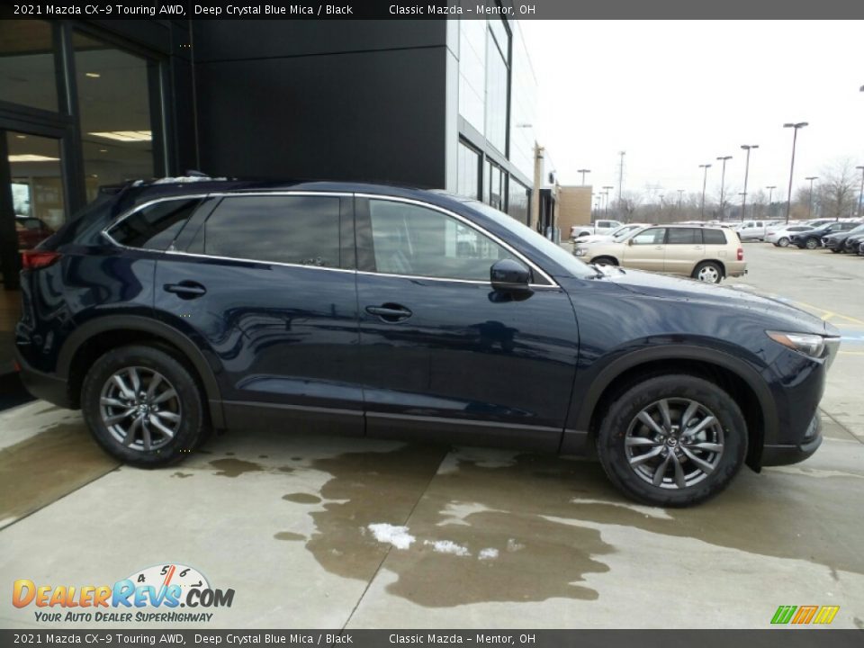 2021 Mazda CX-9 Touring AWD Deep Crystal Blue Mica / Black Photo #4