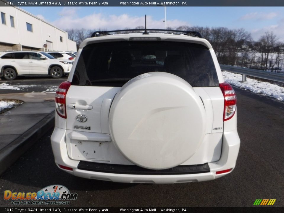 2012 Toyota RAV4 Limited 4WD Blizzard White Pearl / Ash Photo #14