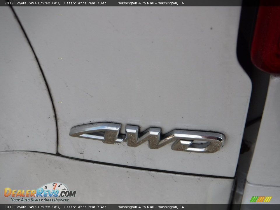 2012 Toyota RAV4 Limited 4WD Blizzard White Pearl / Ash Photo #15