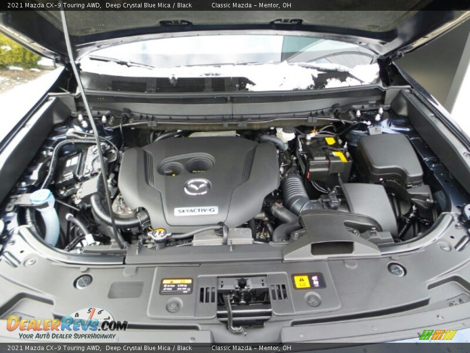 2021 Mazda CX-9 Touring AWD Deep Crystal Blue Mica / Black Photo #9