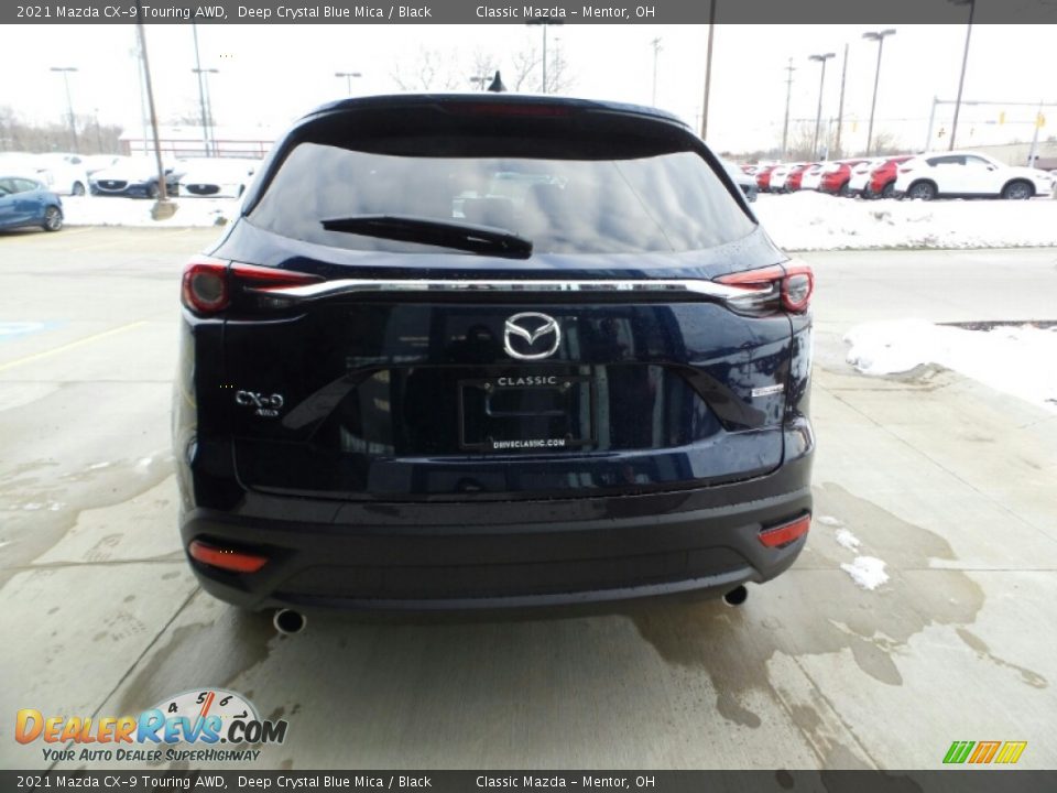 2021 Mazda CX-9 Touring AWD Deep Crystal Blue Mica / Black Photo #10