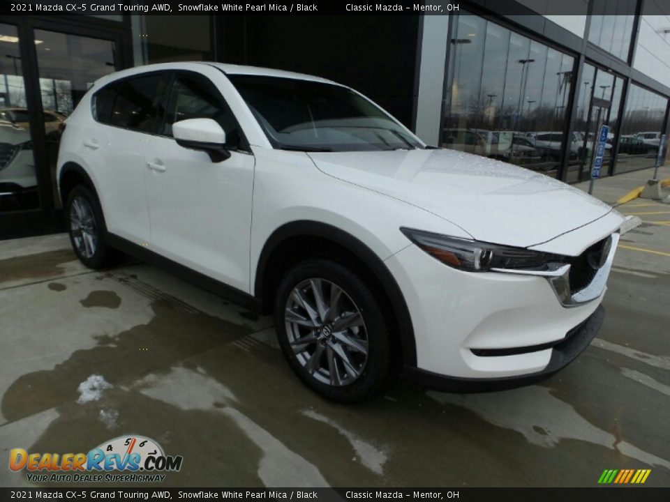 2021 Mazda CX-5 Grand Touring AWD Snowflake White Pearl Mica / Black Photo #1