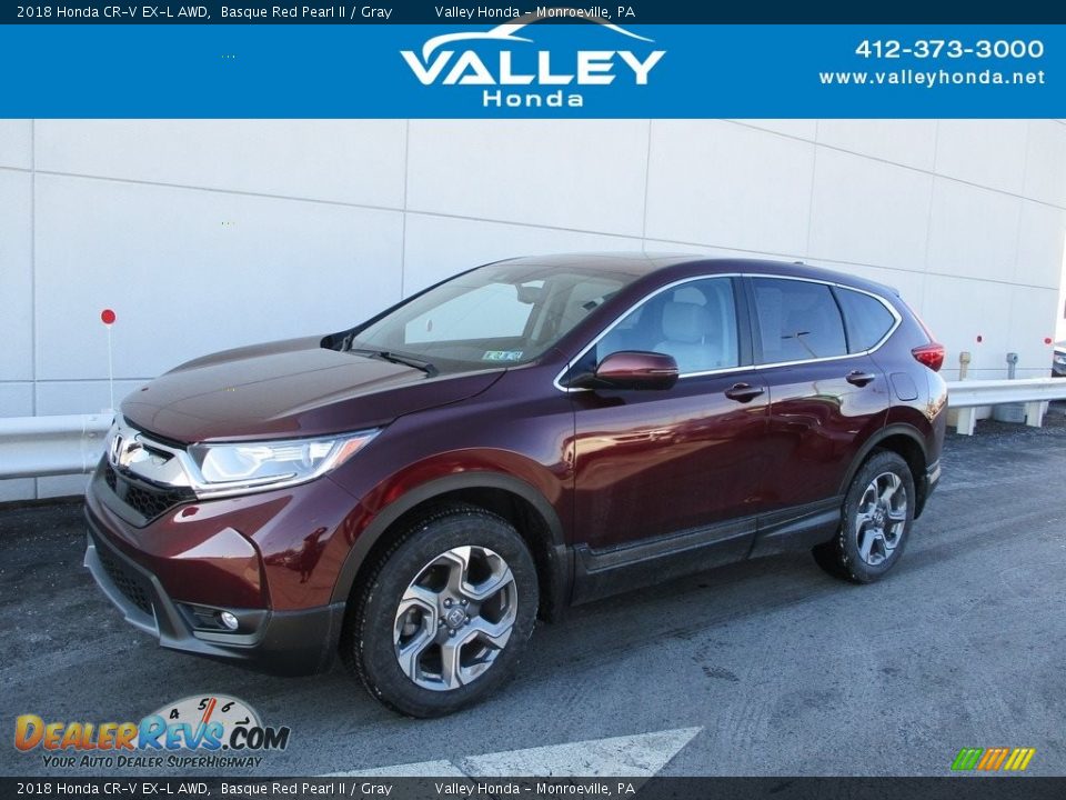 2018 Honda CR-V EX-L AWD Basque Red Pearl II / Gray Photo #1