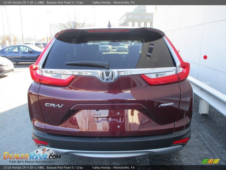 2018 Honda CR-V EX-L AWD Basque Red Pearl II / Gray Photo #4
