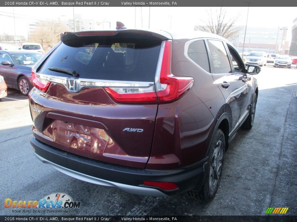 2018 Honda CR-V EX-L AWD Basque Red Pearl II / Gray Photo #5