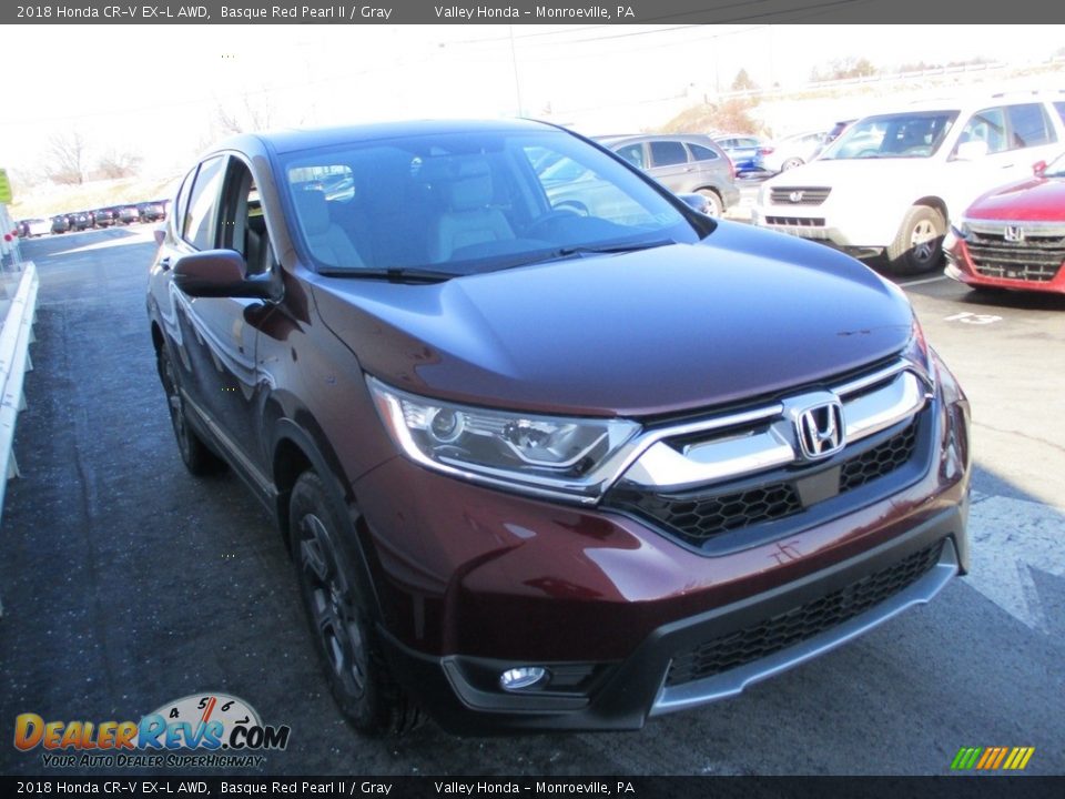 2018 Honda CR-V EX-L AWD Basque Red Pearl II / Gray Photo #7