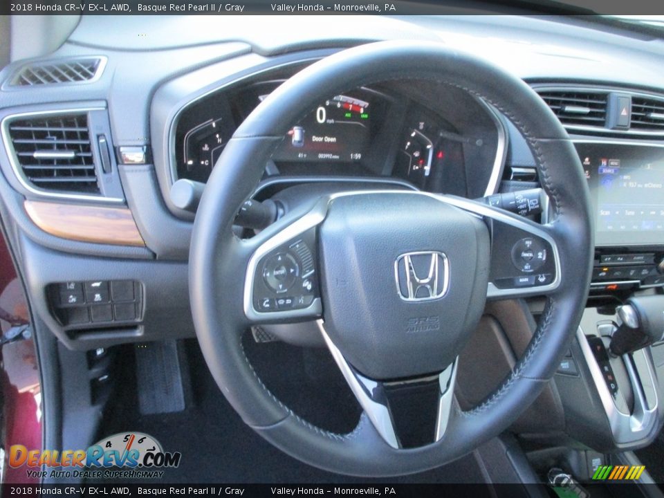 2018 Honda CR-V EX-L AWD Basque Red Pearl II / Gray Photo #14