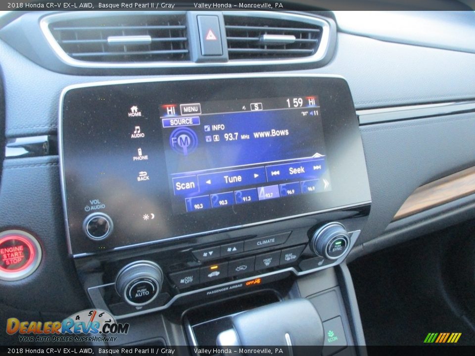2018 Honda CR-V EX-L AWD Basque Red Pearl II / Gray Photo #15