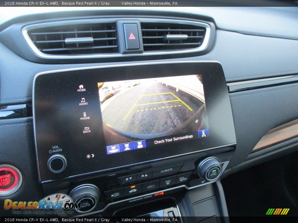 2018 Honda CR-V EX-L AWD Basque Red Pearl II / Gray Photo #17