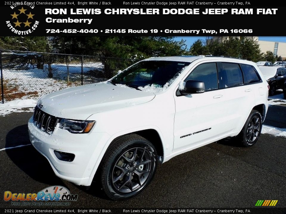 2021 Jeep Grand Cherokee Limited 4x4 Bright White / Black Photo #1