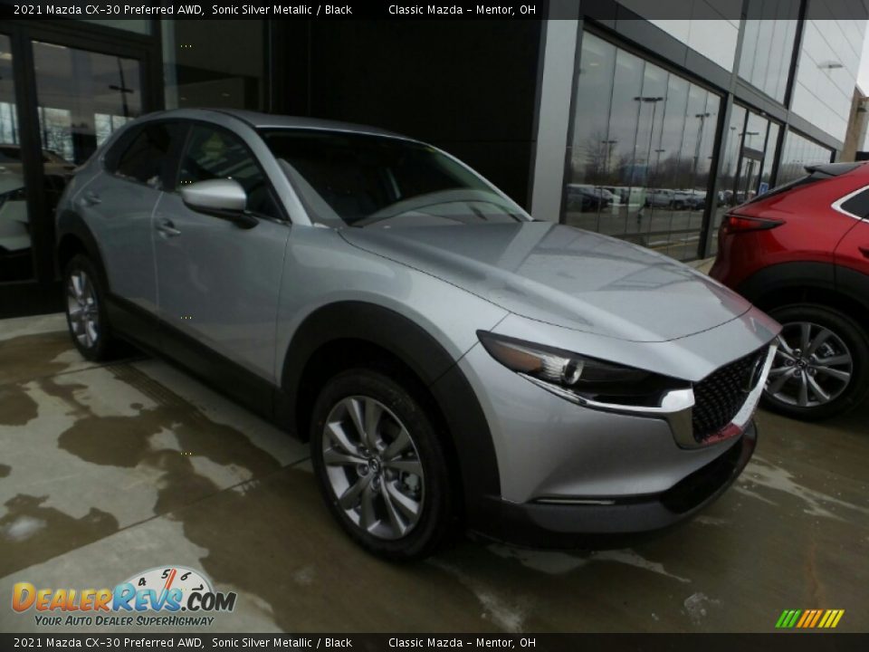 2021 Mazda CX-30 Preferred AWD Sonic Silver Metallic / Black Photo #1