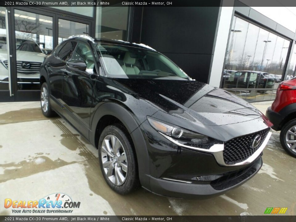 2021 Mazda CX-30 Premium AWD Jet Black Mica / White Photo #2