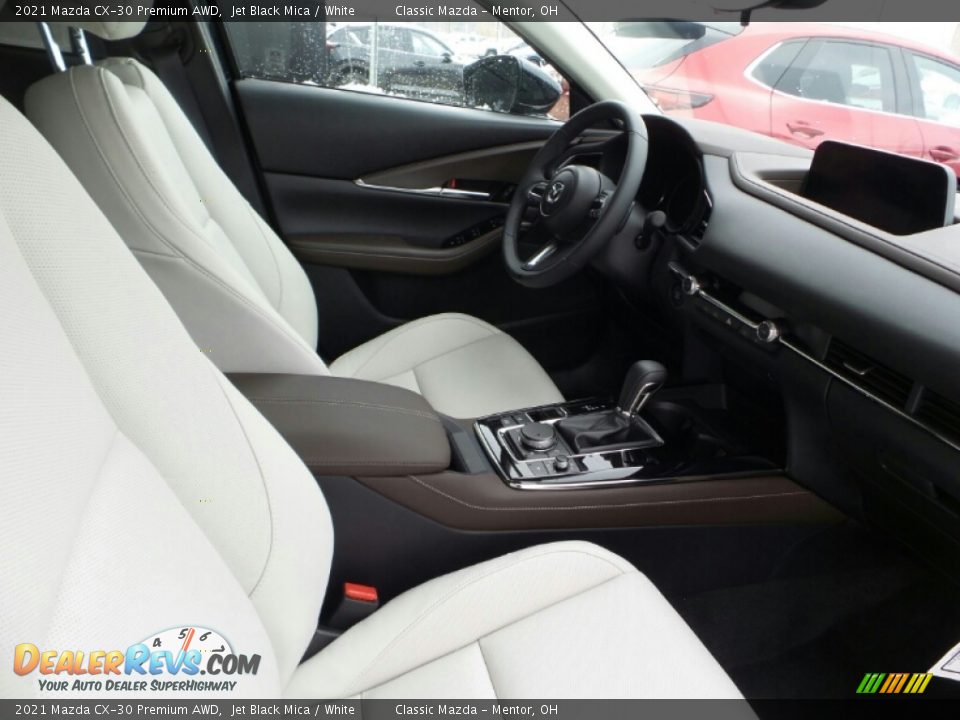 2021 Mazda CX-30 Premium AWD Jet Black Mica / White Photo #4