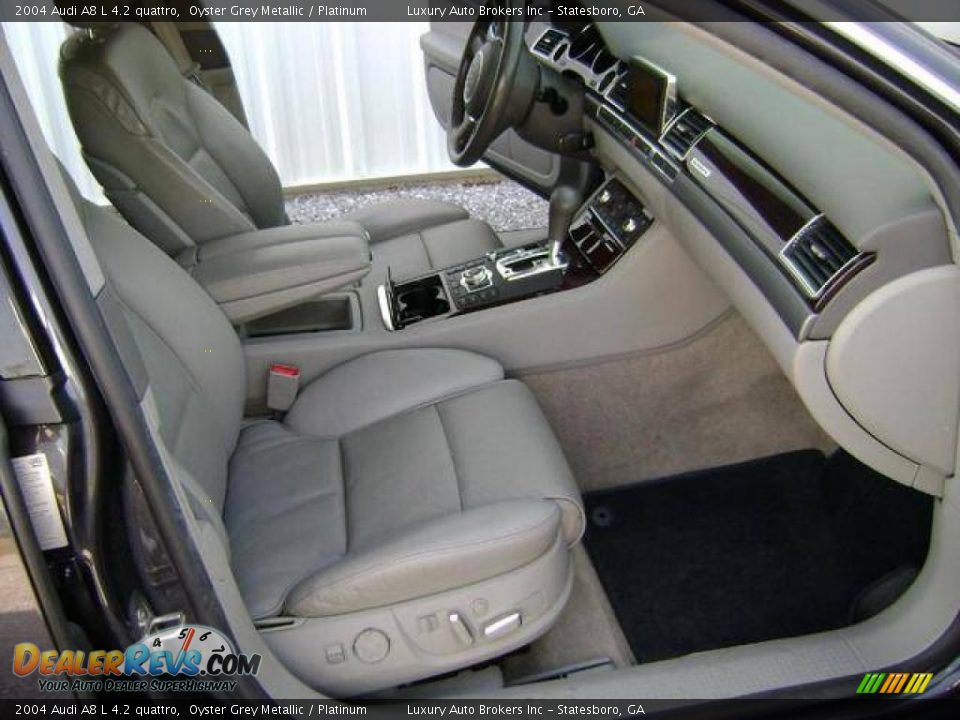 2004 Audi A8 L 4.2 quattro Oyster Grey Metallic / Platinum Photo #7