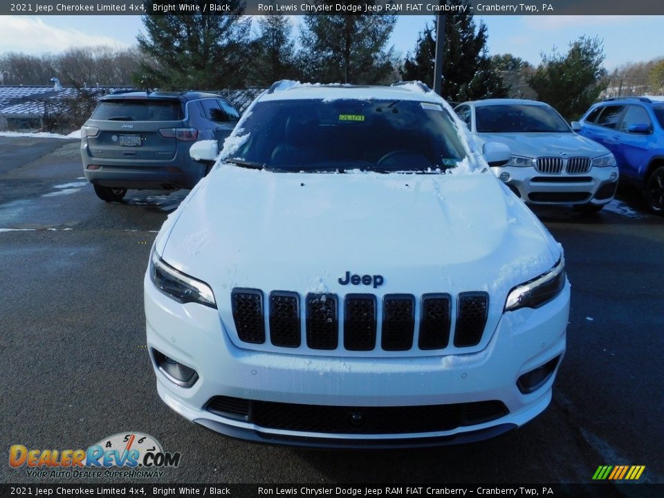 2021 Jeep Cherokee Limited 4x4 Bright White / Black Photo #2