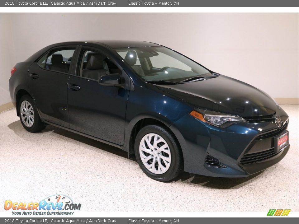 2018 Toyota Corolla LE Galactic Aqua Mica / Ash/Dark Gray Photo #1