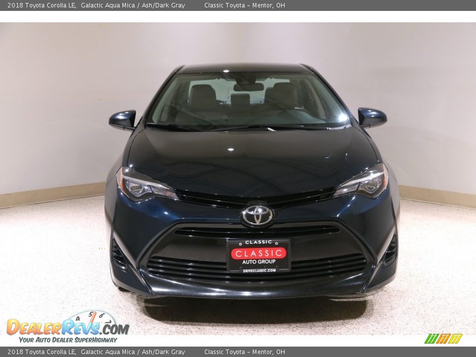 2018 Toyota Corolla LE Galactic Aqua Mica / Ash/Dark Gray Photo #2