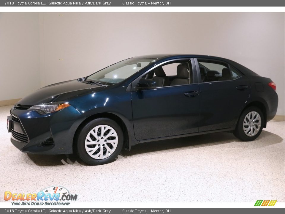 2018 Toyota Corolla LE Galactic Aqua Mica / Ash/Dark Gray Photo #3